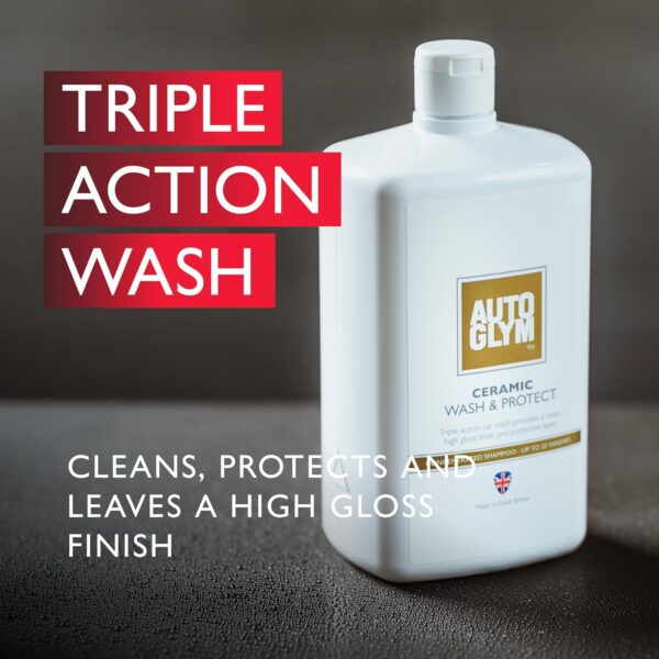 Autoglym Ceramic Wash and Protect, Triple Action Ceramic Car Shampoo, pH Neutral, Concentrated Car Wash Soap - Wax Safe for Ceramic Coating - Water Repellent Protection - Image 7